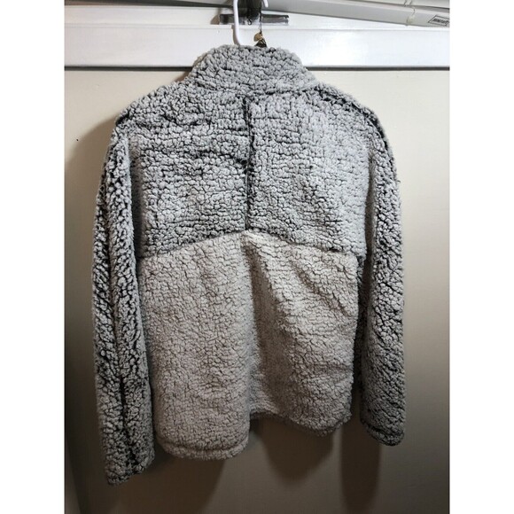 Thread & Supply Women's Sherpa Quarter Zip Pullover Jacket Charcoal Size X-Small - Picture 5 of 5